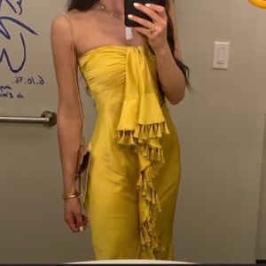 Cinq a sept yellow dress